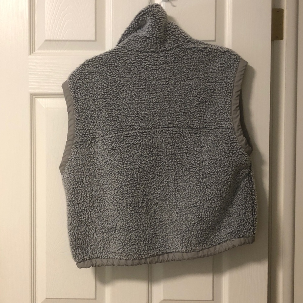Womens Abercrombie & Fitch Soft A&F collection Zip Up Vest sz S gray - Picture 4 of 4